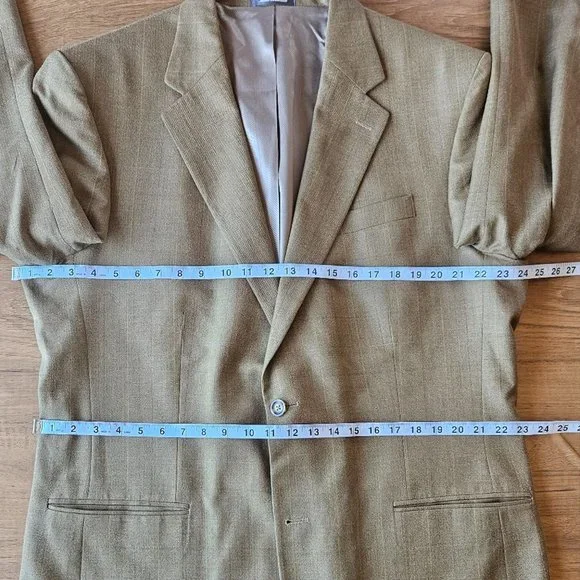 Oscar DeLaRenta Mens Blazer Sports Coat Casual Jacket Size 46L Wool